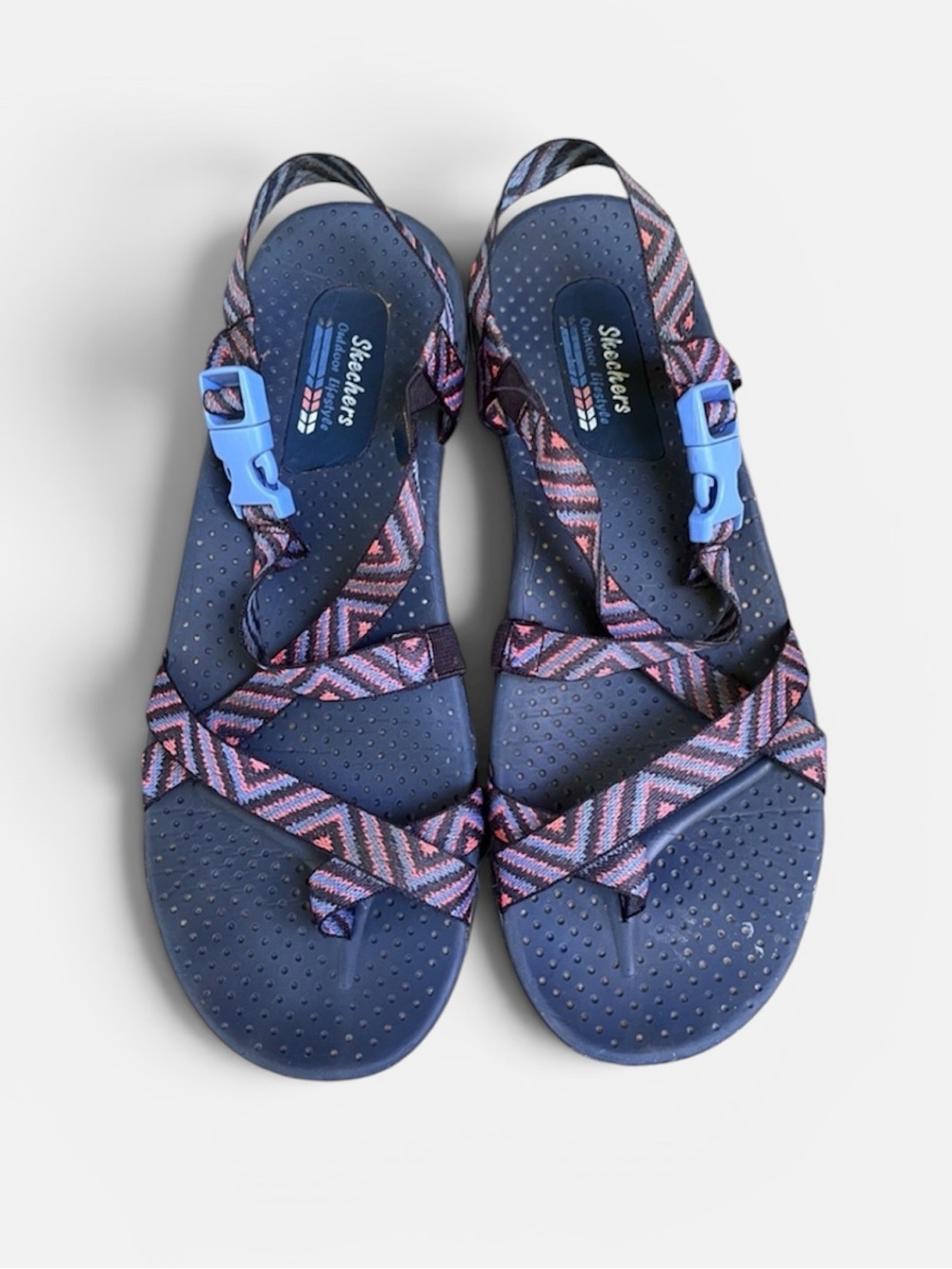 Skechers Outdoor Lifestyle Reggae Sandal in Navy Multi Size 10 - Picture 3 of 10